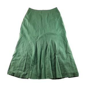 Vintage Cato Women's Tiffany Blue Linen Blend Maxi Skirt Lined Summer 14/16W